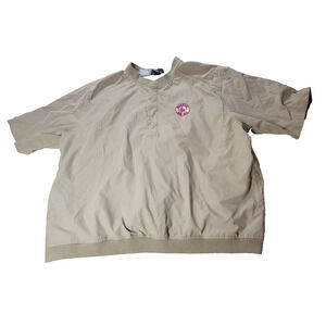Vtg Boston Red Socks Jacket Mens XL Beige Windbreaker NBL Baseball Sports Sport